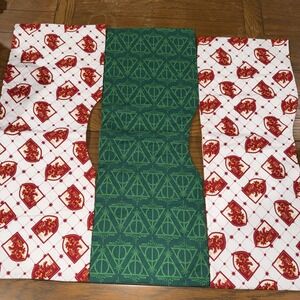 Harry Potter Gryffindor And Deathly Hallows Fabric Pieces 25" X 9.5"